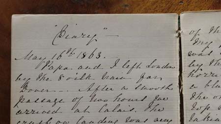 Opening page of diary