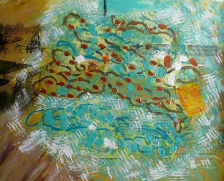 Goan Nets - Screenprint with mixed media