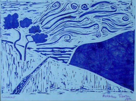 Malham Tarn - Linocut