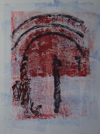 Sound ii Homage to Gormley - Monoprint